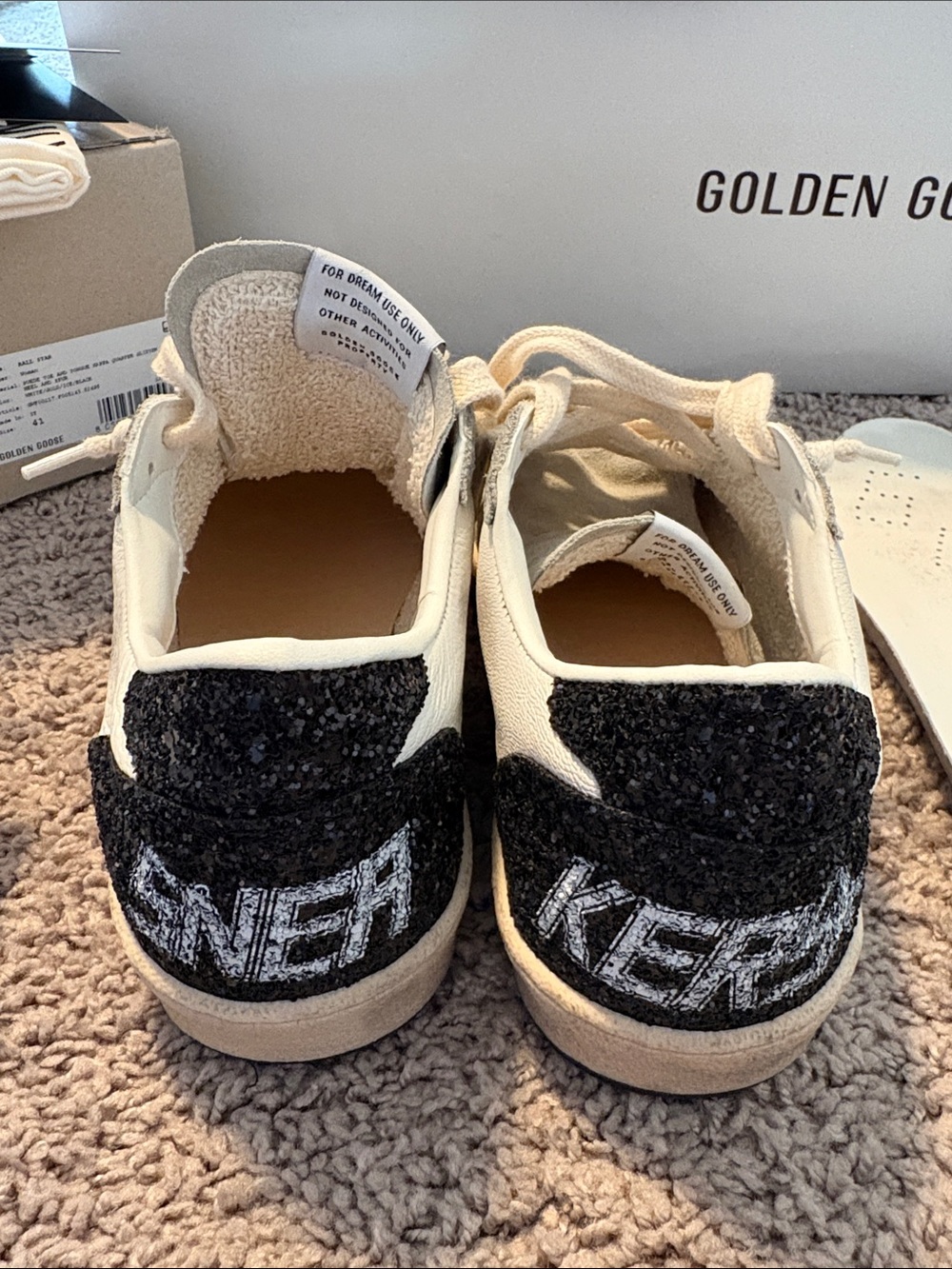 100% Authentic Golden Goose Womens nappa glitter star Ball Star sneakers - Picture 7 of 16